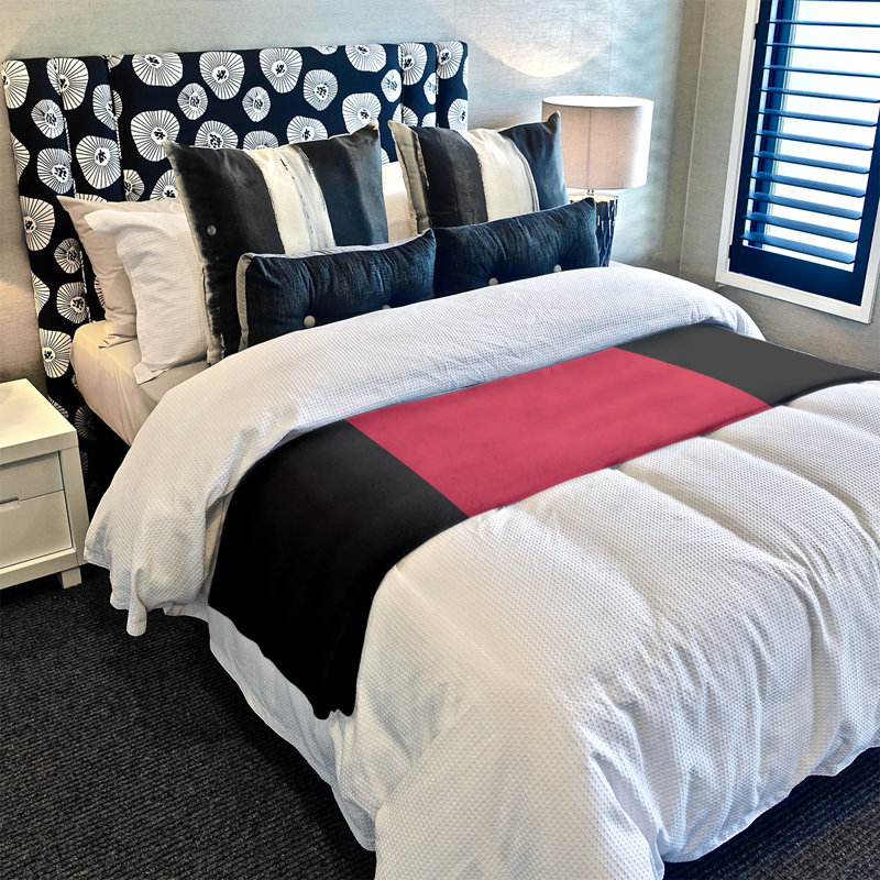 Portland Quilted Throw Blanket, 62.5" W x 82.5" L, Los Angeles Black/Red