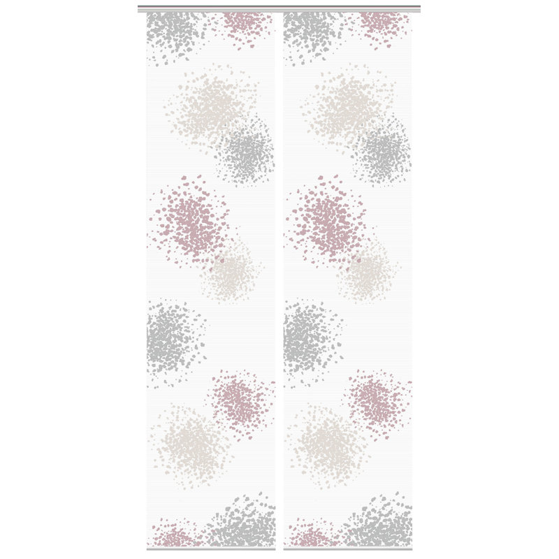 Peake Semi Sheer Curtain Panel Pair, Berry