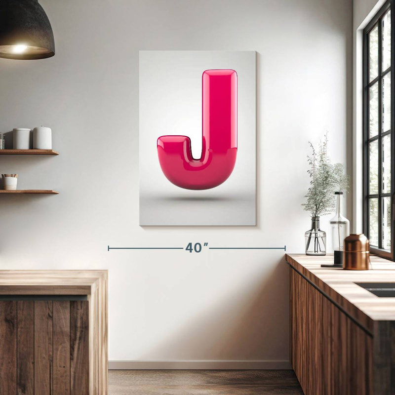Keiri Glossy Letter J, 39" H x 26" W