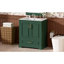 Meuble-lavabo autoportant de 30 po avec lavabo, panneau de fibres à densité moyenne et structure en bois massif, 1 tiroir de séparation et 2 portes à fermeture en douceur (double tablette sur la porte)-456869524-456869528