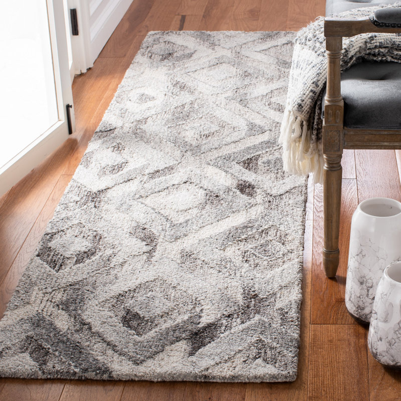 Amelio Hand Tufted Performance Geometric Rug, Runner 2'3" x 8'