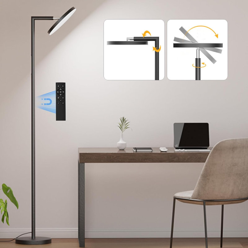 Lampadaires pour salon, lampe torchère à DEL 32W 3000LM avec télécommande et contrôle tactile