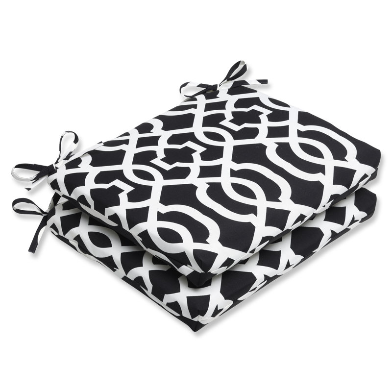 Coussin de siège intérieur/extérieur new geo, Noir / blanc
