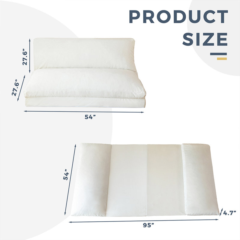 Velvet Bean Bag Sofa, Full, White