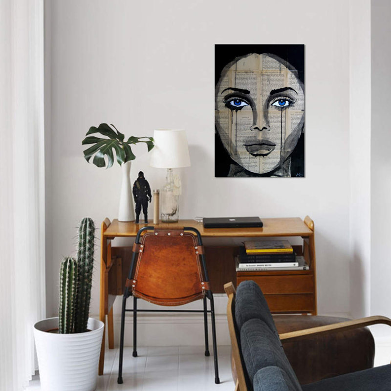 «Eyes», impression sur toile tendue, H 18 po x l 12 po x P 1,5 po, Toile tendue, Pas de tapis