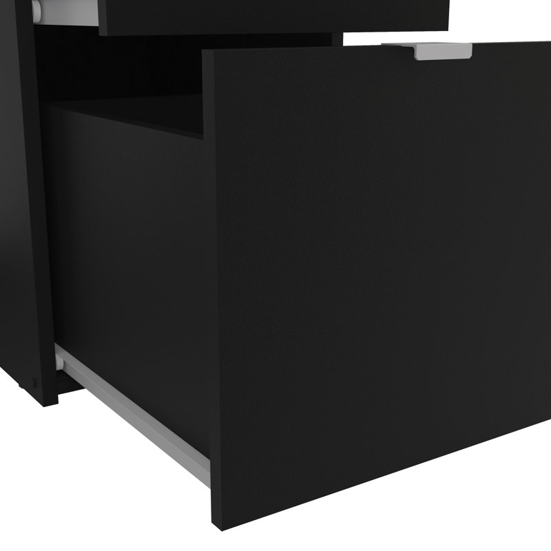 Marquize Dressing Table with Mirror, Matte Black