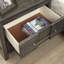 Table de chevet transitionnelle 1pc gris-2003046523