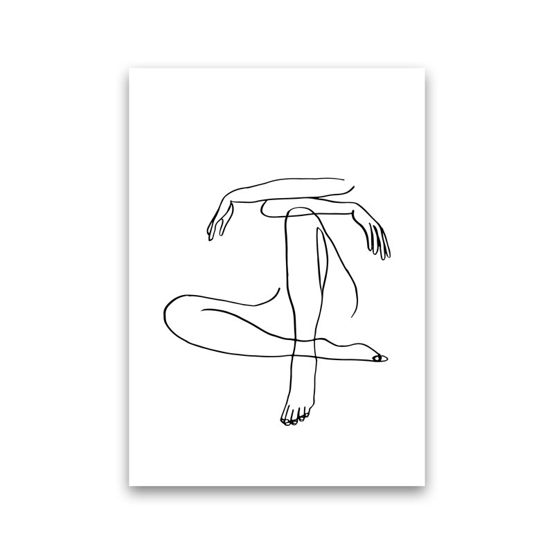 Sitting Legs Arms Crossed - Print, 59.4cm H x 42cm W x 1cm D, No Frame