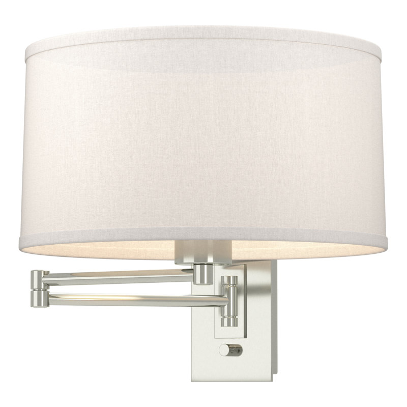 Simple Lines 1 - Light Dimmable Swing Arm, Flax, Sterling