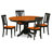 5 Piece Kitchen Table Set for 4 Includes an Oval Dining Room Table with Butterfly Leaf and 4 Solid Wood Seat Chairs, 42x60 Inch, Buttermilk & Cherry-1742283821