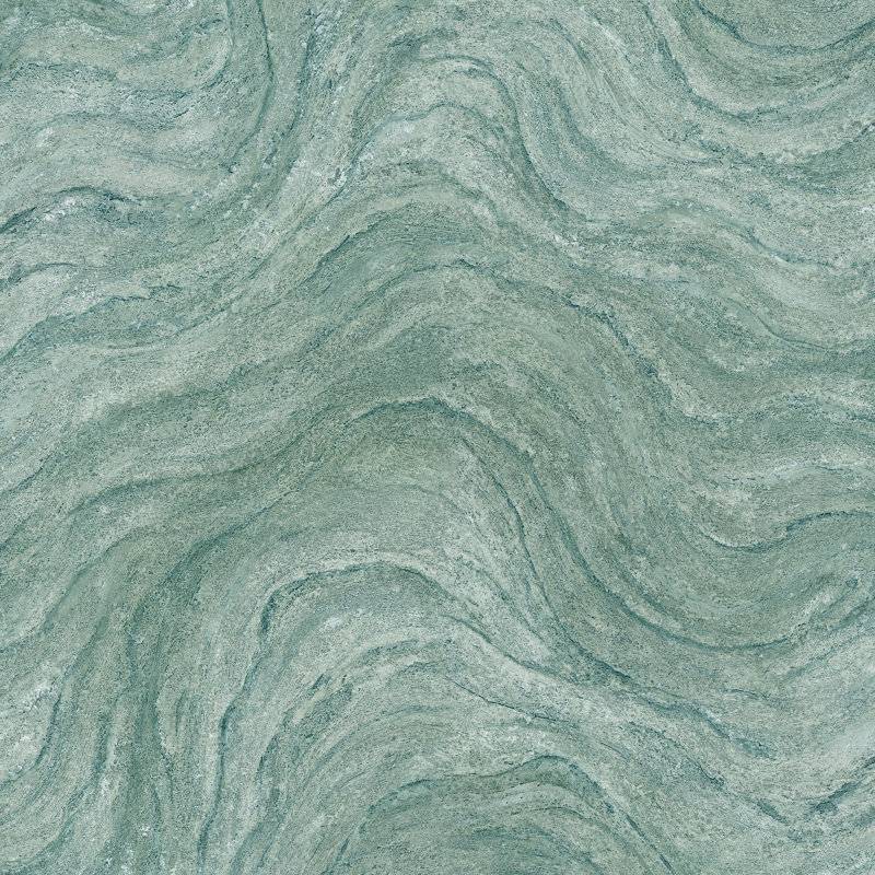 The Bricks and More Marble optic 10.05m x 53cm Matte Wallpaper Roll, Green