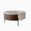 Table basse ronde moderne avec tiroirs et pieds en métal, table basse tambour