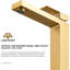 Robinet de lavabo vasque haut en or brossé, robinet de meuble-lavabo à poignée simple avec drain escamotable pour installation à 1 ou 3 trous