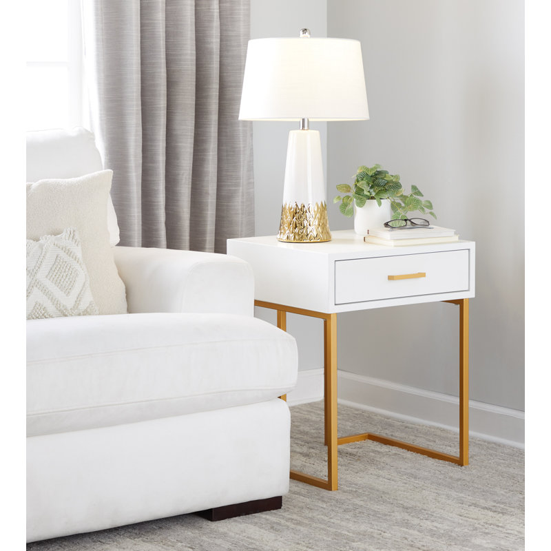 Lampe de table en céramique 23 po Mooresville, Blanc