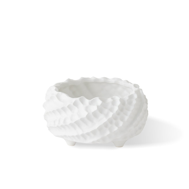 Cadoret Bowl, 3.5" H x 7" W x 7" D, Matte White