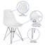 Chaise en plastique Daker avec base chromée-755139514