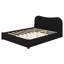 Lit plateforme tapissier à profil bas avec pieds en bois-623610219-623610217