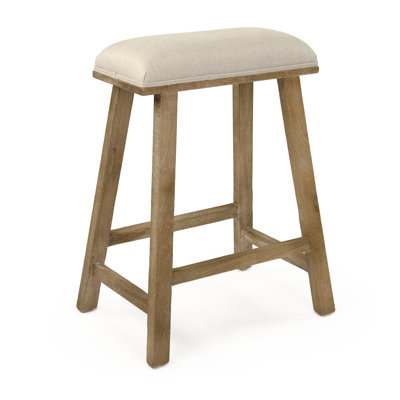 Jocelyn Upholstered Stool with Solid Wood Frame