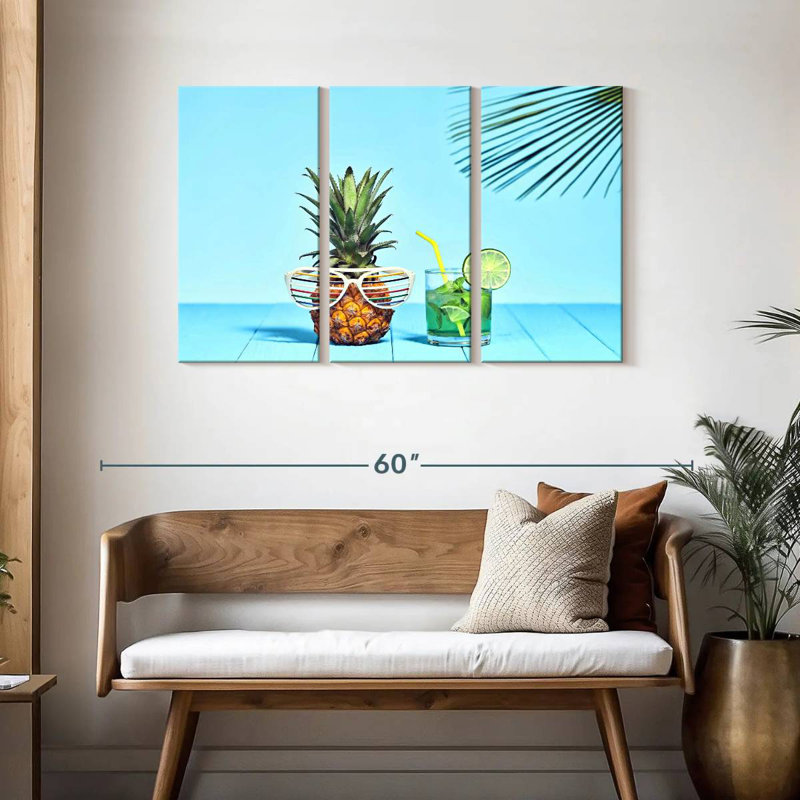 Yarlin Cool Summer Pineapple, 28" H x 45" W
