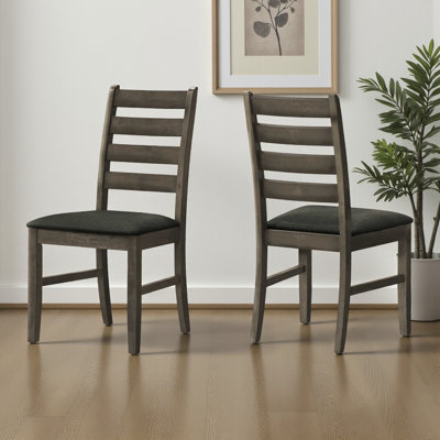 Chaise haute en polyester Hampton et pieds en bois massif Hampton, H 37,29 po x l 19,62 po x P 20,6 po