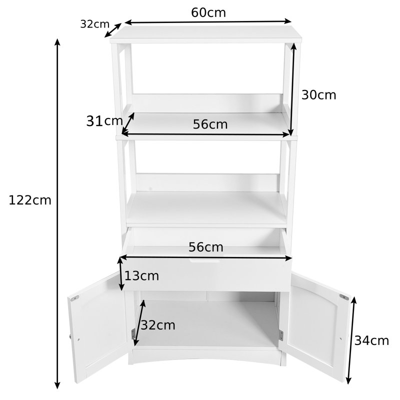 Londyn Bathroom Cabinet, White