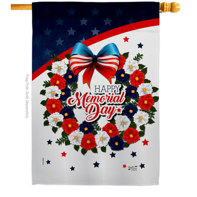 Drapeau de maison en polyester à 2 côtés 40 x 28 po