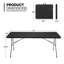 Table de salle à manger rectangulaire pliable avec 10 chaises pliantes pour un usage pique-nique intérieur et extérieur-1922773570-1922773571