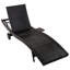 Ensemble de 2 chaises longues de patio, chaise longue d'extérieur inclinable à roulettes, table d'appoint coulissante, dossier réglable-2140609486