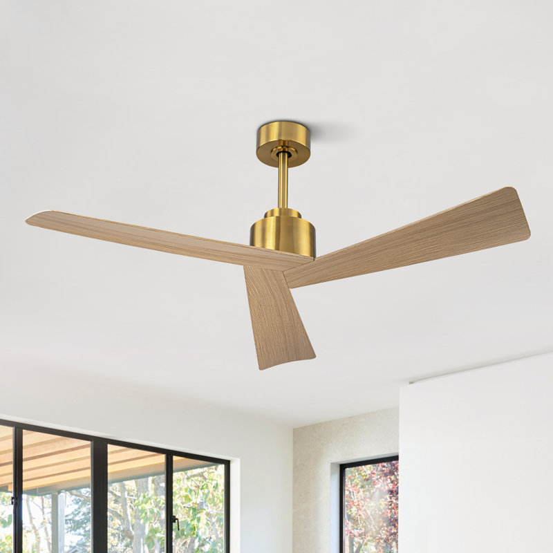 Ventilateur de plafond 52 pales 52 pouces, sans lumière, 6 vitesses avec pales à grain de bois