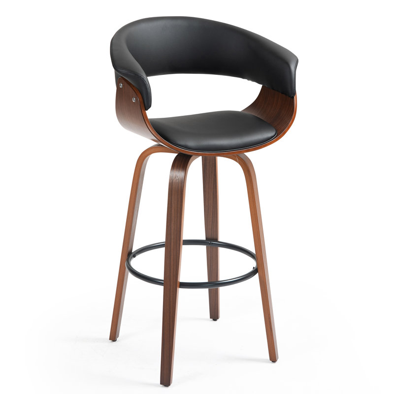 Lysha Swivel Upholstered Counter Stool, Bar Stool (29.52” Seat Height)