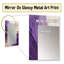Or et mauve lunaire - miroir mural décoratif en spirale abstraite-403308438