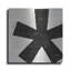 Ebern Designs «P ponctuated Black Square 7» par Michael Mullan, art mural en métal-177035710