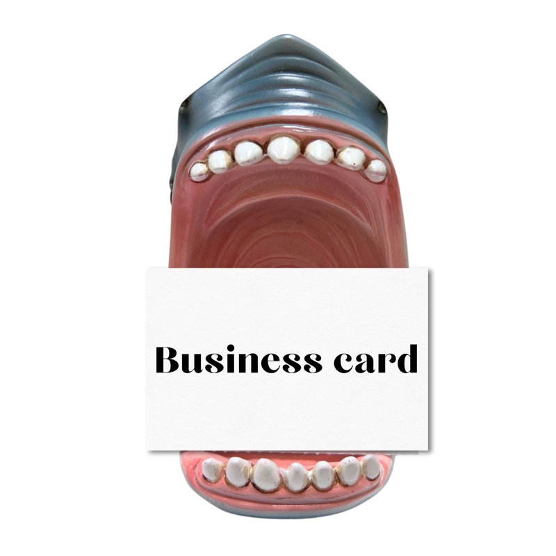 Resin Whimsical Shark Cell Phone Stand Realistic Goofy Shark Jaw Teeth Desktop Holder for Home or Office