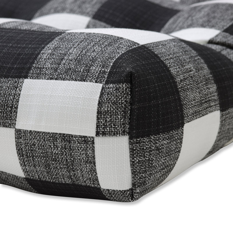 Coussin de siège intérieur / extérieur Lylah, Noir, L 56 po