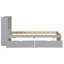 Structure de lit moderne avec port USB, tête de lit bibliothèque et 2 tiroirs de rangement pour plus de commodité et d'organisation-2111406710