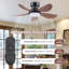 Ventilateur de plafond encastré à profil bas 32/36/46/52 po avec éclairage et télécommande-649039909-649039928