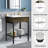 24" Bathroom Vanity With Resin Sink,Stainless Steel Frame With Tempered Glass Open Shelf-1619329750