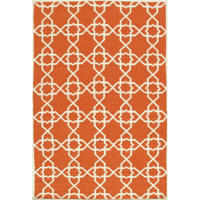 Flatweave Wool Geometric Indoor Rug, Rectangle 9' x 12'