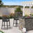 Alexamarie 24" Patio Bar & Counter Stool with Waterproof Upholstered and Powder Metal-949675900