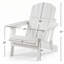 Chaise Adirondack pliante en bois surdimensionnée avec dossier et siège pré-assemblés, chaise de patio en bois pour patio