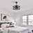 Pecor 18" Ceiling Fan with Light Kit and the Remote Included