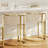 26" Counter Height Bar Stools Barrel Counter Stools With Backrest,Off White Fabric Linen Golden Metal-990087648-993043390