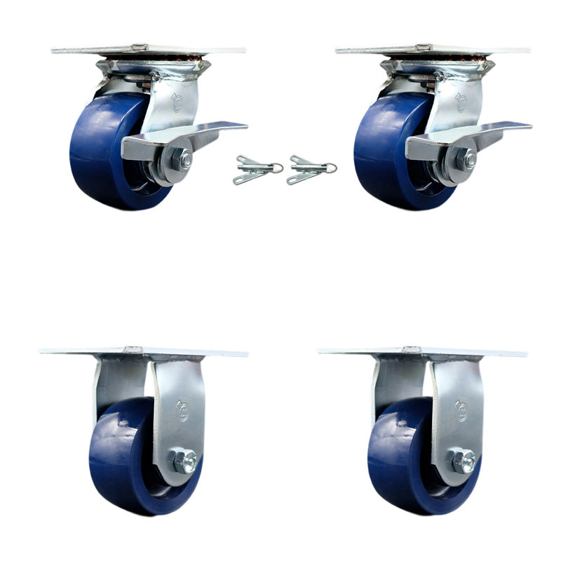 4 Piece Solid Poly Caster Set