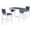 Ensemble de table de salle à manger à hauteur de comptoir en bois 3 pièces avec 2 chaises rembourrées pour petite place-2023121812-2023121818-2023121817