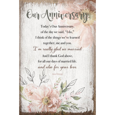Our Anniversary - plaque de bois