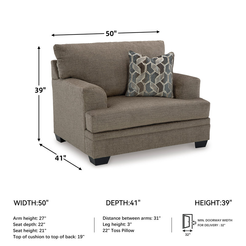 Gwendolynne Upholstered Accent Chair, Brown Polyester