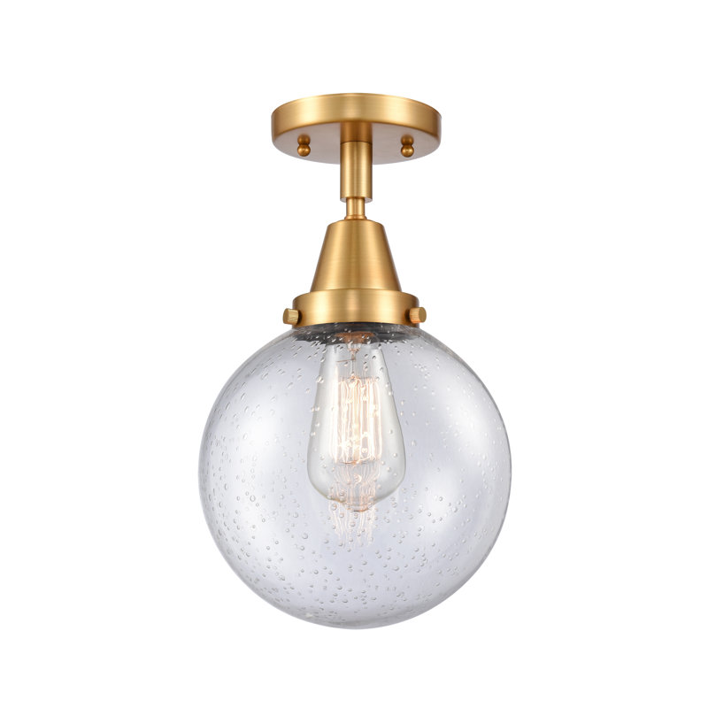 Plafonnier encastré en verre Alfonsa, Ampoule non incluse, Oui, Or satiné