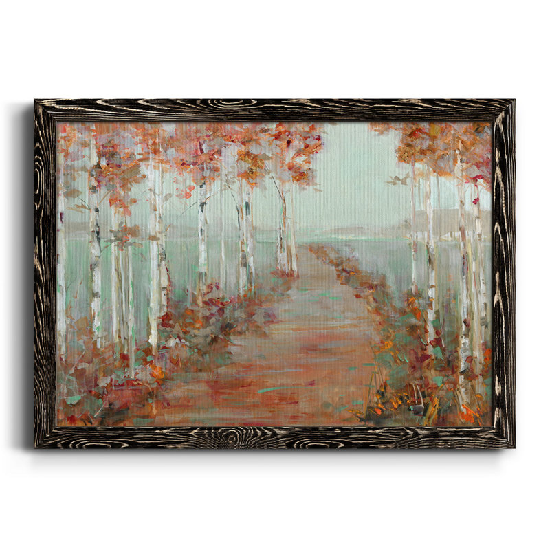 Isle Causeway - reproduction d'art sur toile, H 31 po x l 44 po x P 1 po, Cadre noir
