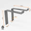 6 Pcs Heavy Duty Shelf Brackets For Scaffold Board Shelving - Shelves Support Industrial Rustic Style-2085167986-2085167981