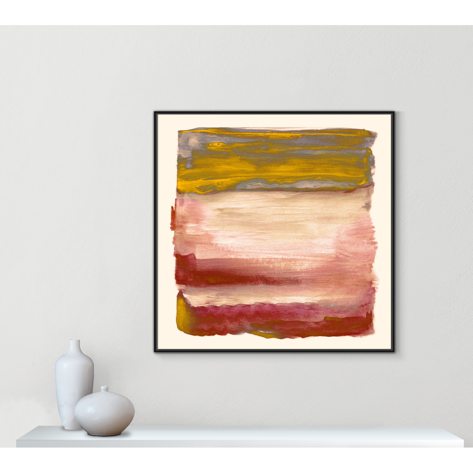Yellow Sky I Print by Nan, Black, 46.5" H x 46.5" W